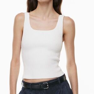 Sculpt Knit Tank in White